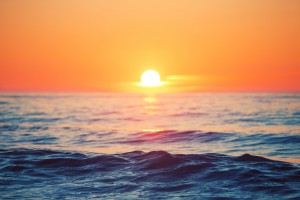 Sunset Dusk at sea